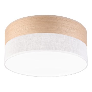 LED Плафониера SIRJA WOOD LED/20W/230V Ø 35 см бял/дъб