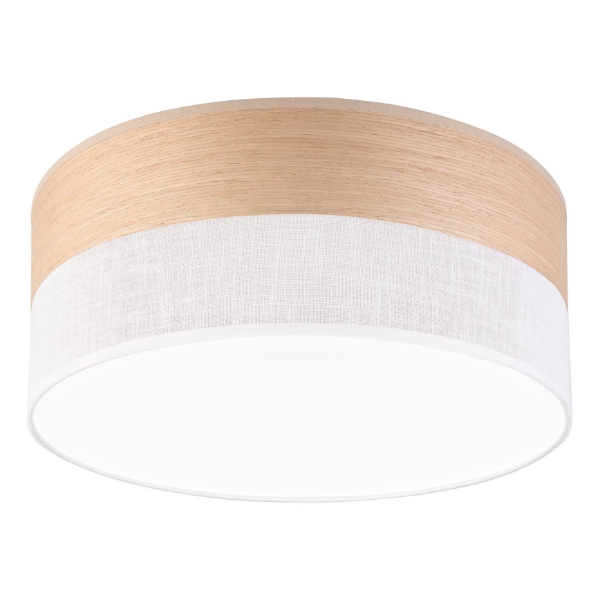 LED Плафониера SIRJA WOOD LED/20W/230V Ø 35 см бял/дъб