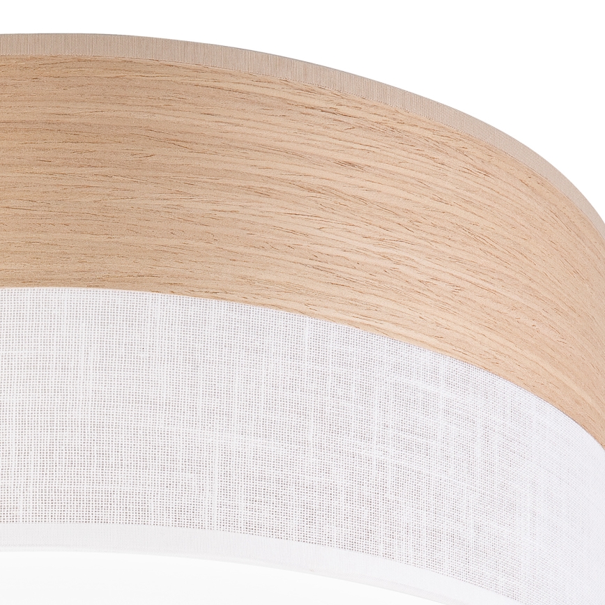 LED Плафониера SIRJA WOOD LED/20W/230V Ø 35 см бял/дъб