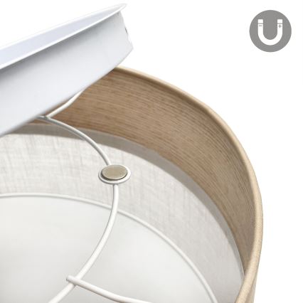 LED Плафониера SIRJA WOOD LED/20W/230V Ø 35 см бял/дъб