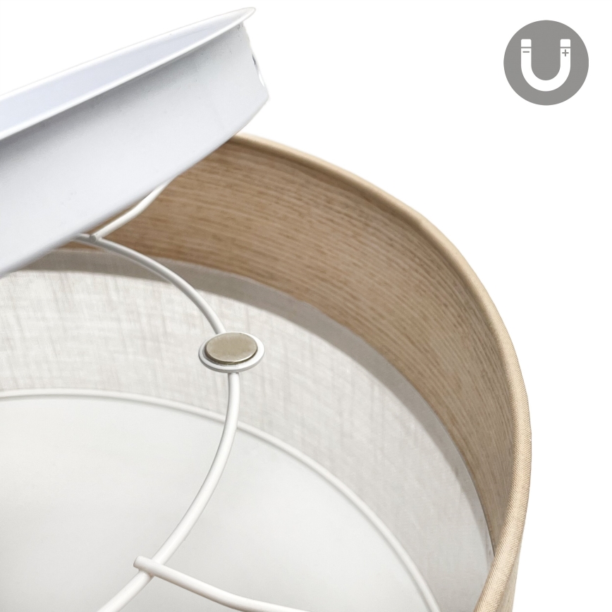 LED Плафониера SIRJA WOOD LED/20W/230V Ø 35 см бял/дъб