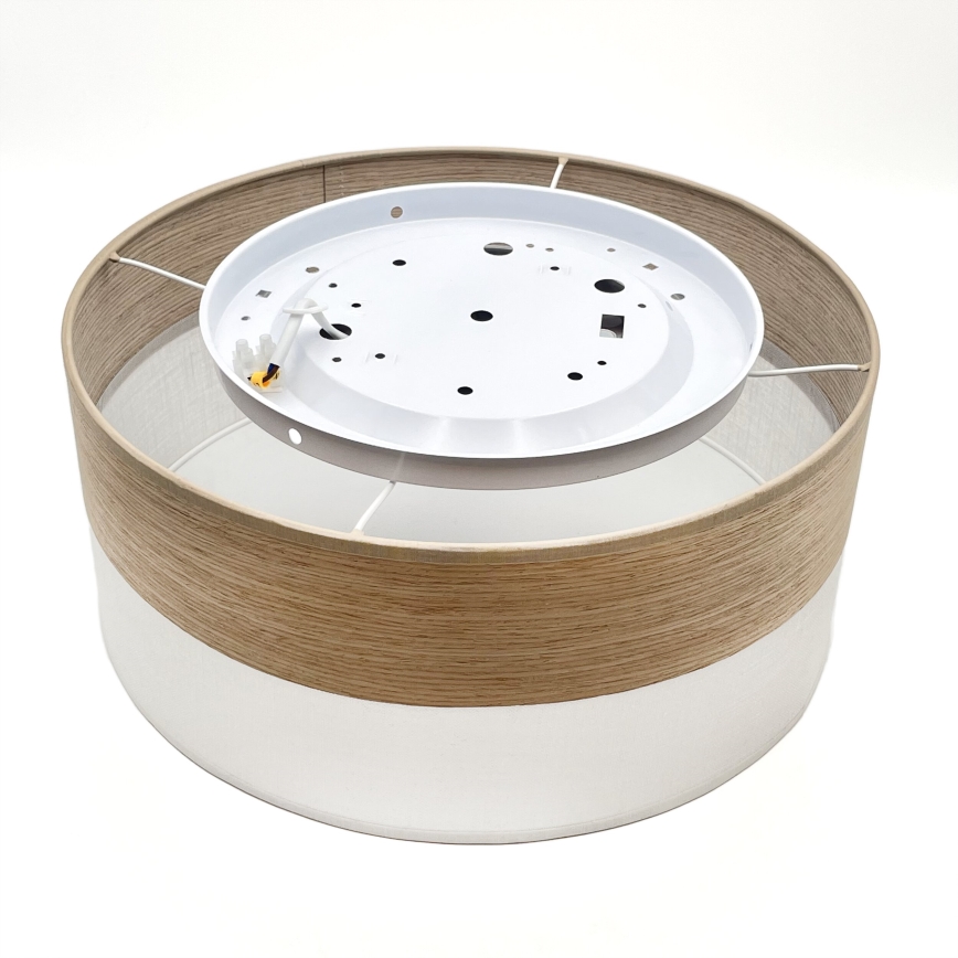 LED Плафониера SIRJA WOOD LED/20W/230V Ø 35 см бял/дъб