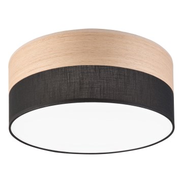LED Плафониера SIRJA WOOD LED/20W/230V Ø 35 см черен/дъб