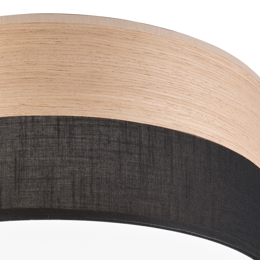LED Плафониера SIRJA WOOD LED/20W/230V Ø 35 см черен/дъб