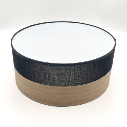 LED Плафониера SIRJA WOOD LED/20W/230V Ø 35 см черен/дъб