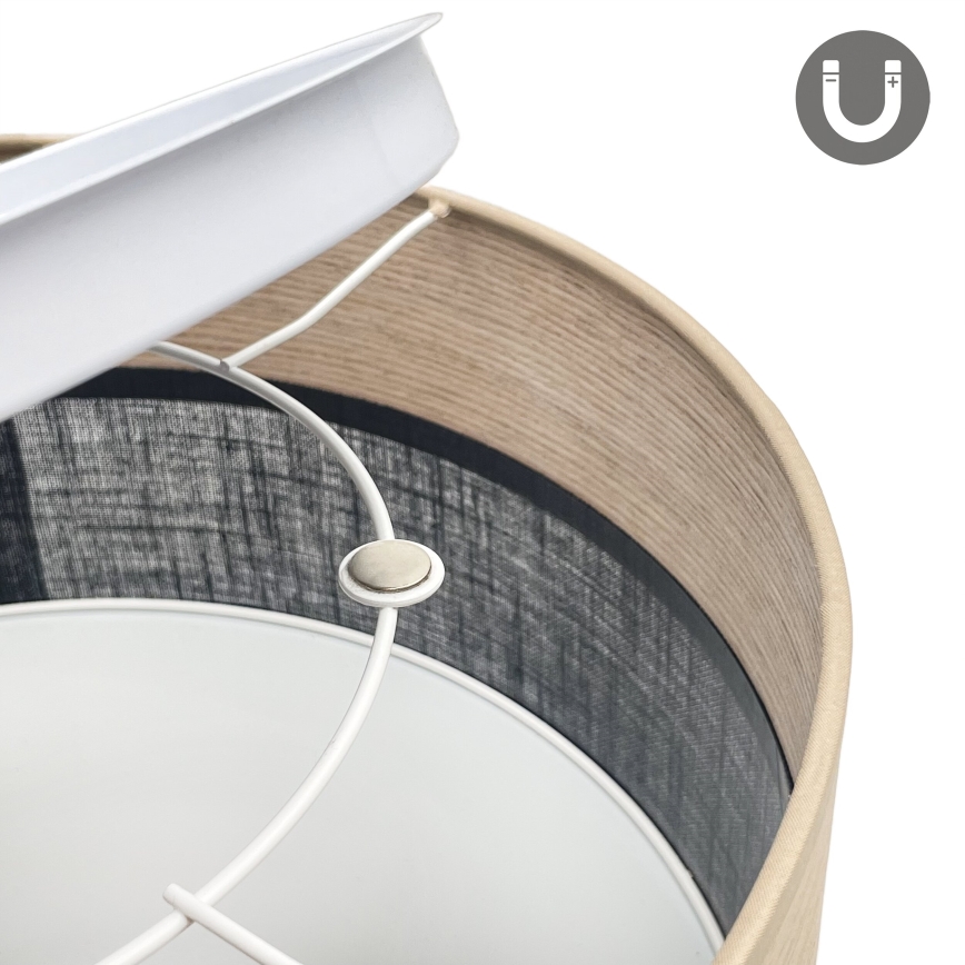 LED Плафониера SIRJA WOOD LED/20W/230V Ø 35 см черен/дъб