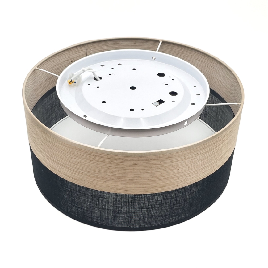 LED Плафониера SIRJA WOOD LED/20W/230V Ø 35 см черен/дъб