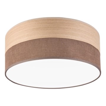 LED Плафониера SIRJA WOOD LED/20W/230V Ø 35 см кафяв/дъб