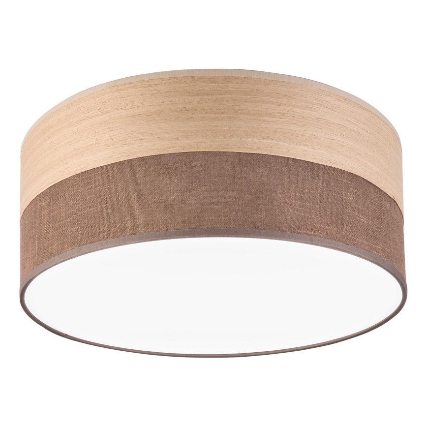 LED Плафониера SIRJA WOOD LED/20W/230V Ø 35 см кафяв/дъб