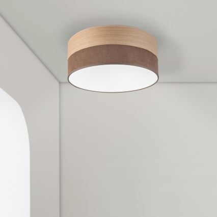LED Плафониера SIRJA WOOD LED/20W/230V Ø 35 см кафяв/дъб