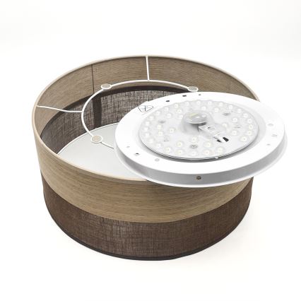 LED Плафониера SIRJA WOOD LED/20W/230V Ø 35 см кафяв/дъб