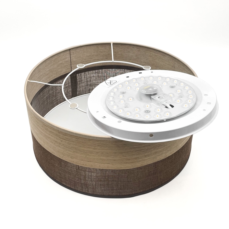 LED Плафониера SIRJA WOOD LED/20W/230V Ø 35 см кафяв/дъб