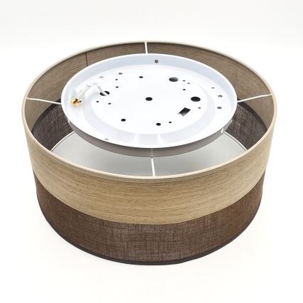 LED Плафониера SIRJA WOOD LED/20W/230V Ø 35 см кафяв/дъб