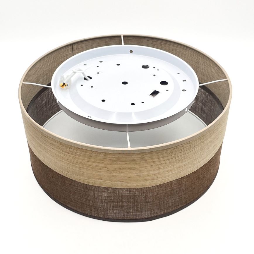 LED Плафониера SIRJA WOOD LED/20W/230V Ø 35 см кафяв/дъб