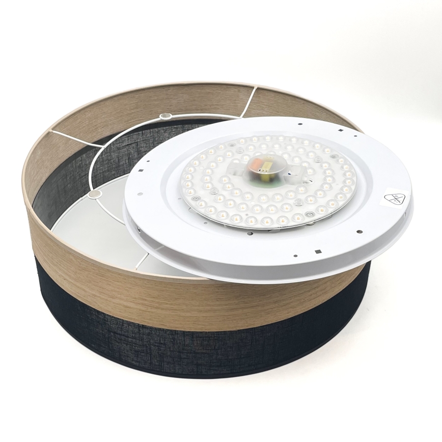 LED Плафониера SIRJA WOOD LED/36W/230V Ø 45 см черен/дъб