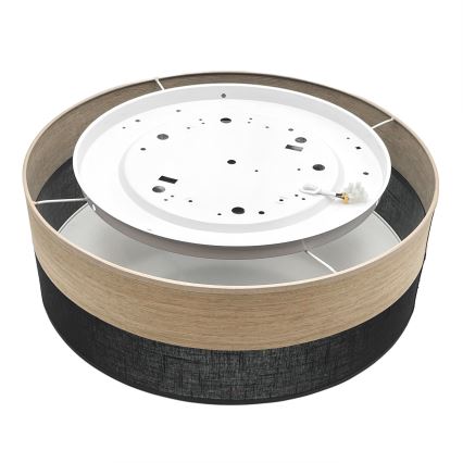 LED Плафониера SIRJA WOOD LED/36W/230V Ø 45 см черен/дъб