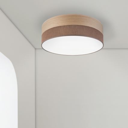 LED Плафониера SIRJA WOOD LED/36W/230V Ø 45 см кафяв/дъб