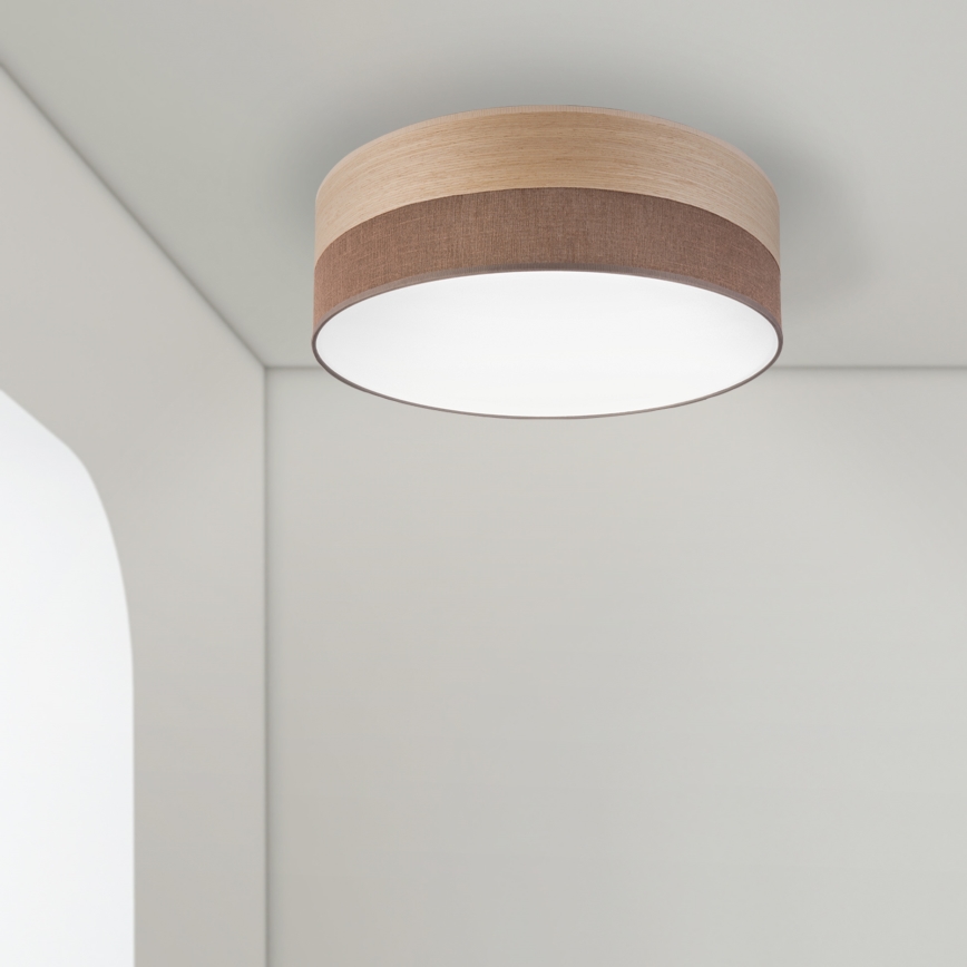 LED Плафониера SIRJA WOOD LED/36W/230V Ø 45 см кафяв/дъб