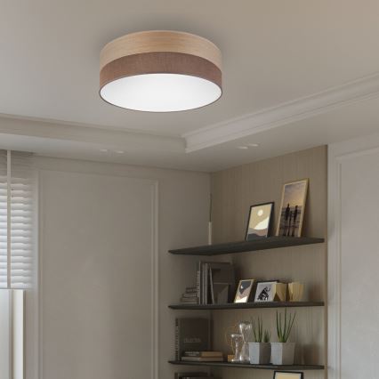 LED Плафониера SIRJA WOOD LED/36W/230V Ø 45 см кафяв/дъб