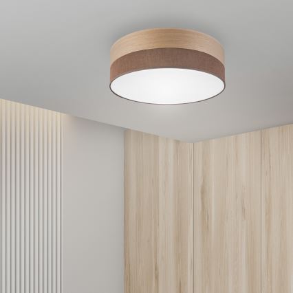 LED Плафониера SIRJA WOOD LED/36W/230V Ø 45 см кафяв/дъб