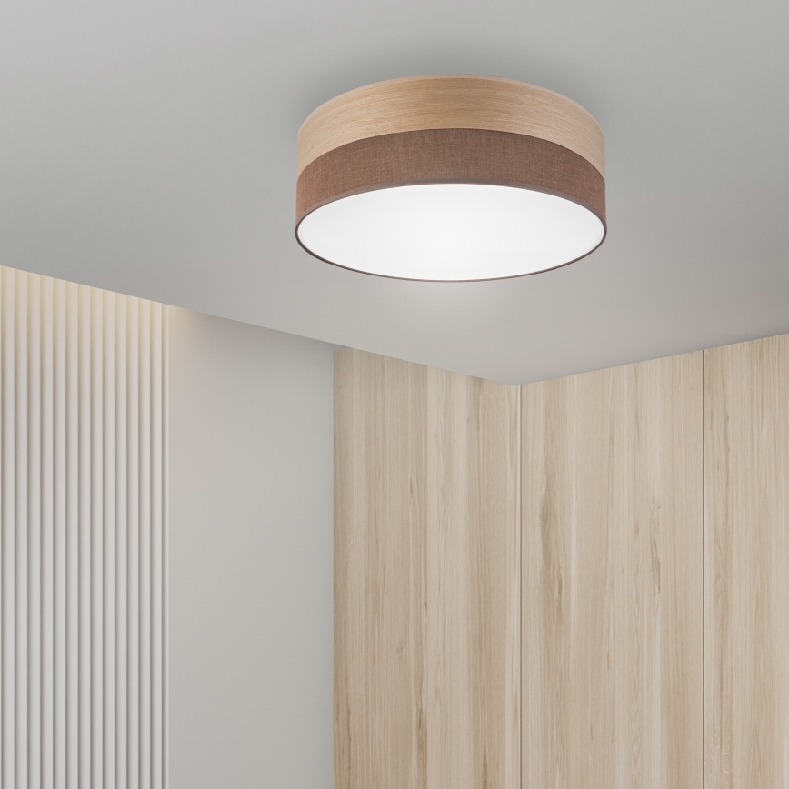 LED Плафониера SIRJA WOOD LED/36W/230V Ø 45 см кафяв/дъб