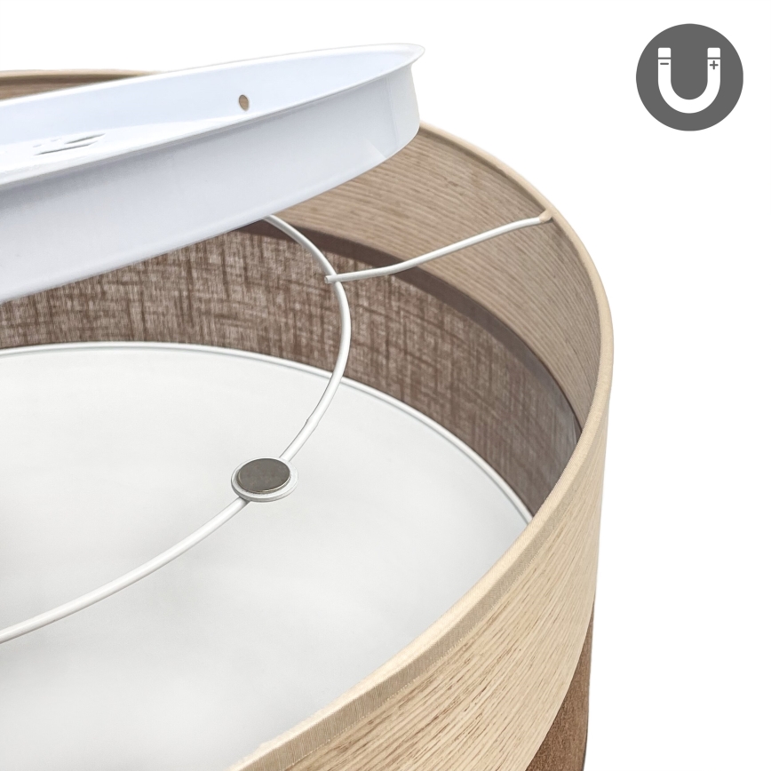 LED Плафониера SIRJA WOOD LED/36W/230V Ø 45 см кафяв/дъб