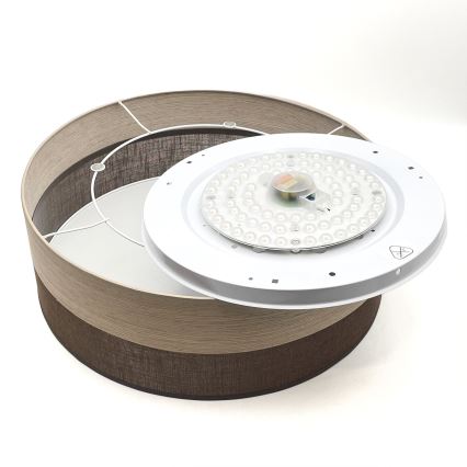 LED Плафониера SIRJA WOOD LED/36W/230V Ø 45 см кафяв/дъб