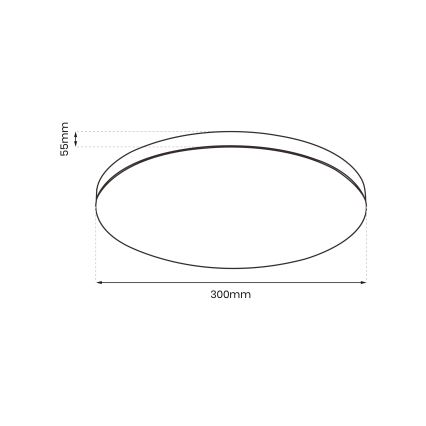 LED Плафониера SLIMI LED/18W/230V IP40 черен