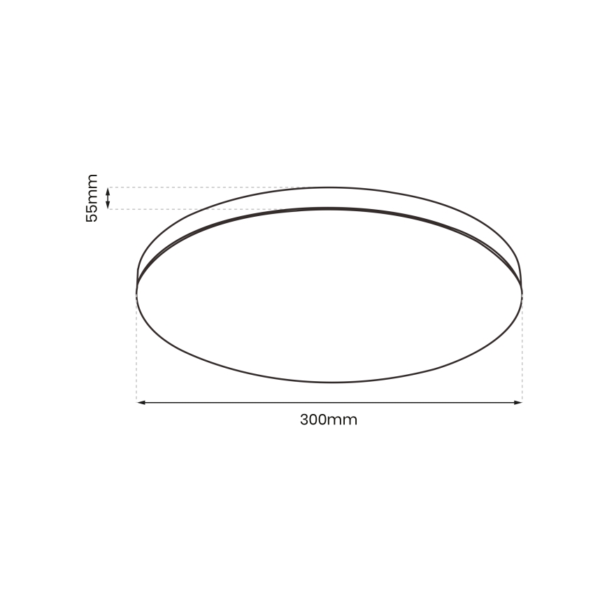 LED Плафониера SLIMI LED/18W/230V IP40 черен