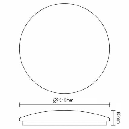 LED Димируем плафон STAR LED/48W/230V 3000-6500K + дистанционно управление