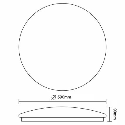 LED Димируем плафон STAR LED/60W/230V 3000-6500K + дистанционно управление