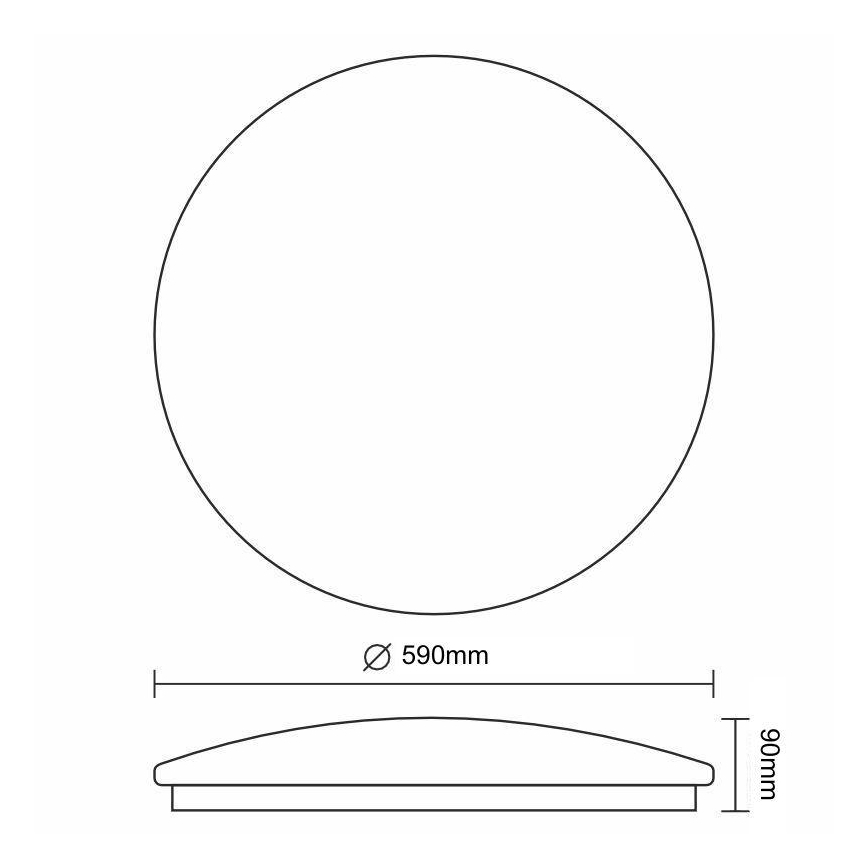 LED Димируем плафон STAR LED/60W/230V 3000-6500K + дистанционно управление