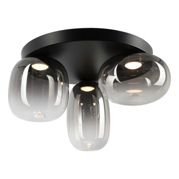 LED Плафониера VASO LED/12W/230V Ø 42 см черен/опушен