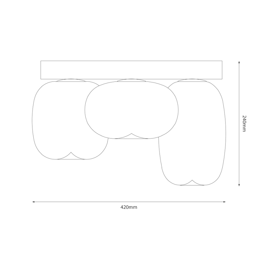 LED Плафониера VASO LED/12W/230V Ø 42 см черен/опушен
