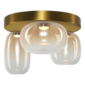 LED Плафониера VASO LED/12W/230V Ø 42 см златист/опушен