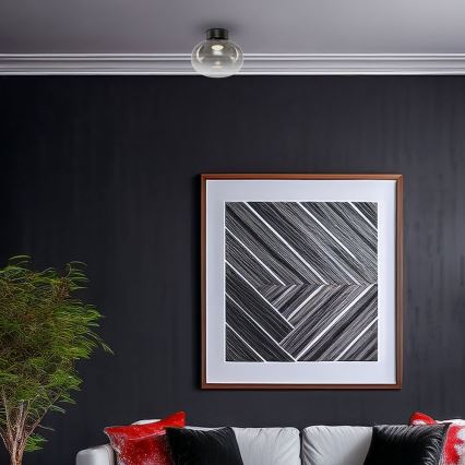 LED Плафониера VASO LED/4W/230V Ø 18 см черен/опушен