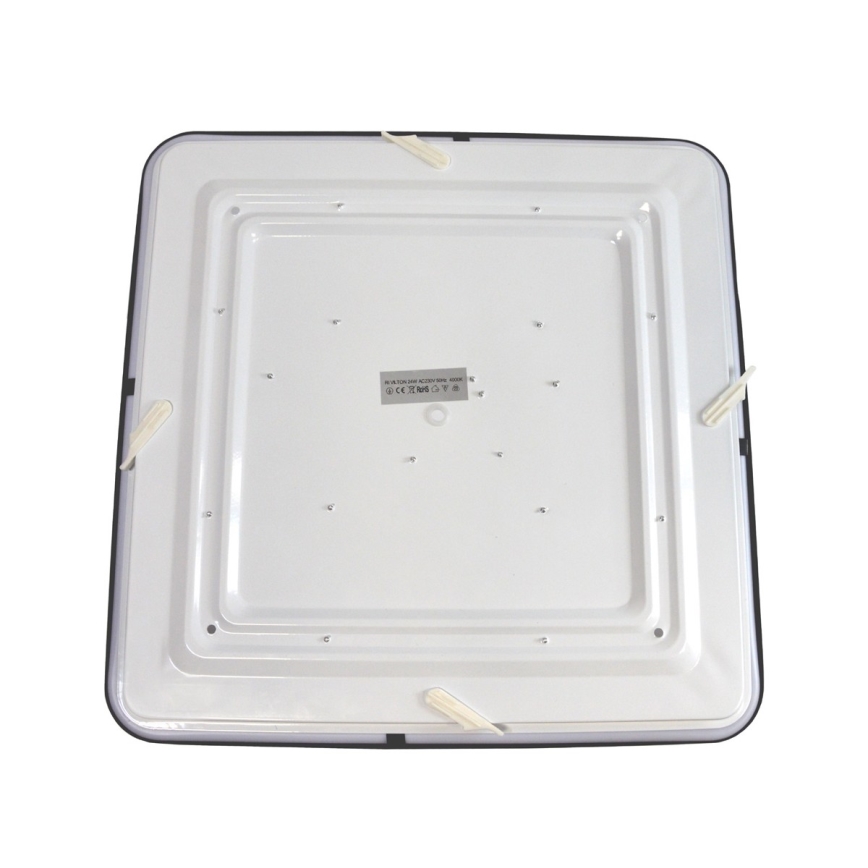 LED Плафониера WILTON LED/24W/230V 37,5x37,5 см черен