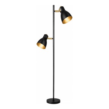 LED подова лампа 1xE27/7W/230V 2700K черна