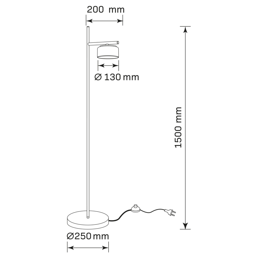 LED подова лампа OFELIA 1xGX53/6W/230V черна/бежова
