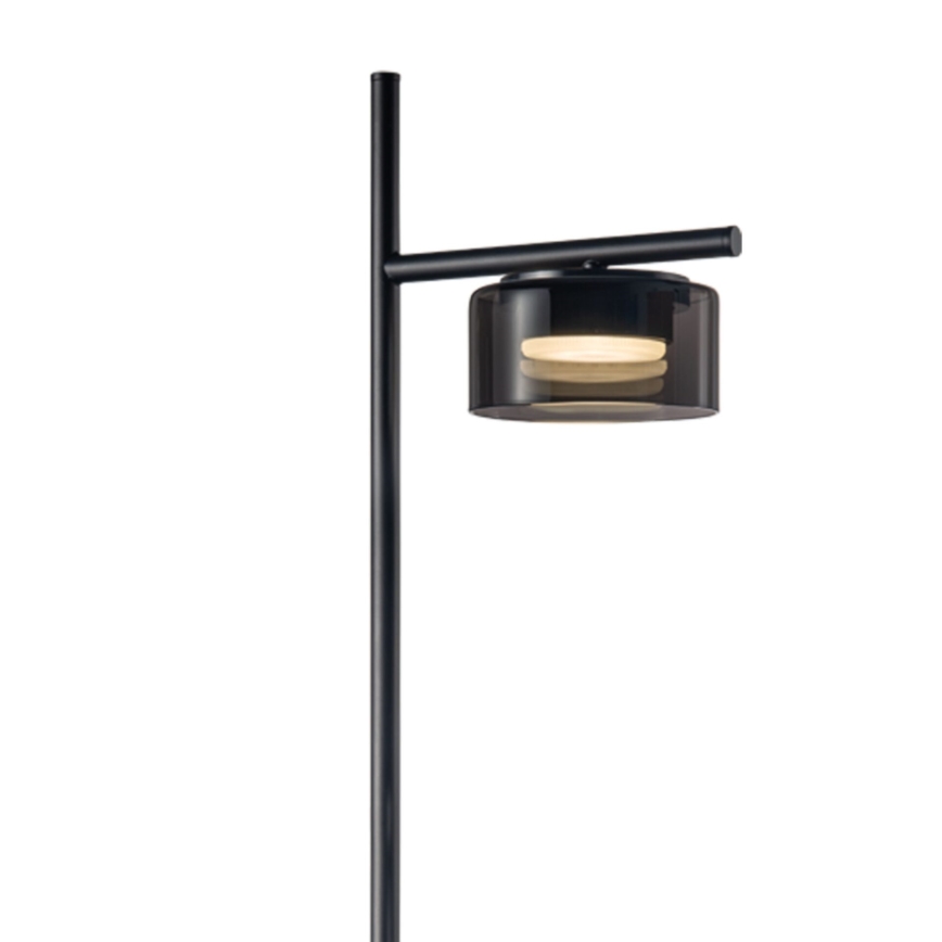 LED подова лампа OFELIA 1xGX53/6W/230V черна/опушена