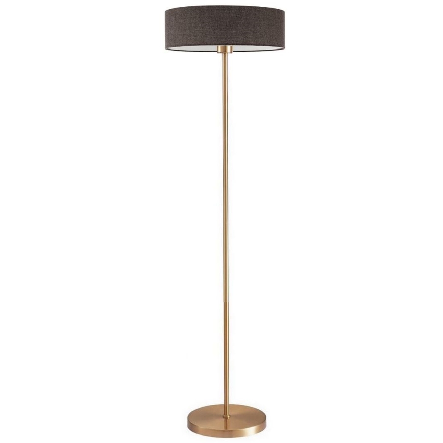 LED подова лампа TUNJA 1xE27/20W/230V диам. 38 см, златиста/кафява