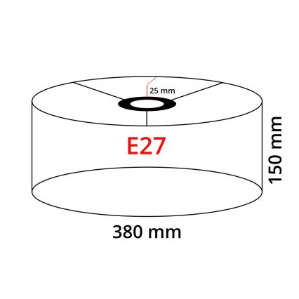 LED подова лампа TUNJA 1xE27/20W/230V диам. 38 см, златиста/кафява