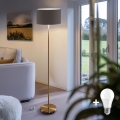 LED подова лампа TUNJA 1xE27/20W/230V, диаметър 38 см, златиста/кафява