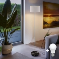 LED подова лампа TUNJA 1xE27/20W/230V Ø 30 см черна/бяла
