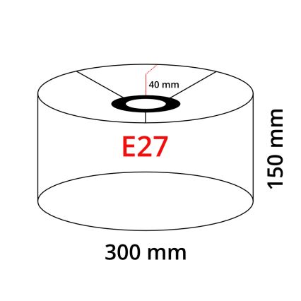LED подова лампа TUNJA 1xE27/20W/230V Ø 30 см златиста/бяла