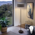 LED подова лампа TUNJA 1xE27/20W/230V Ø 38 cm черна/кафява