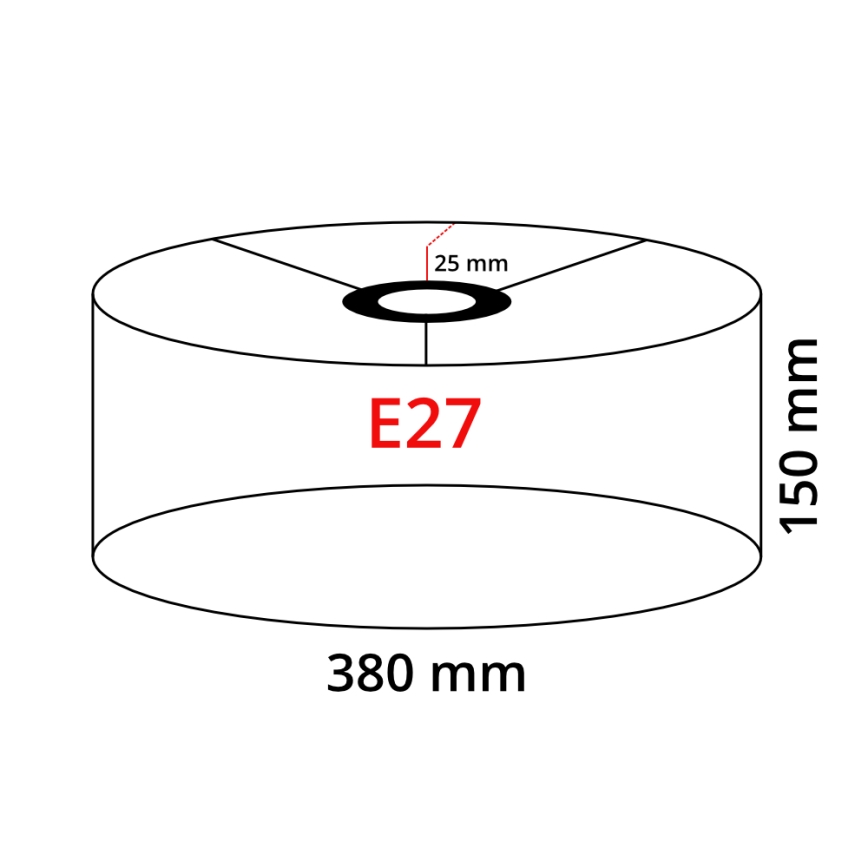 LED подова лампа TUNJA 1xE27/20W/230V Ø 38 см черна/бяла