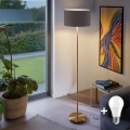 LED подова лампа TUNJA 1xE27/20W/230V Ø 38 см златиста/тауп