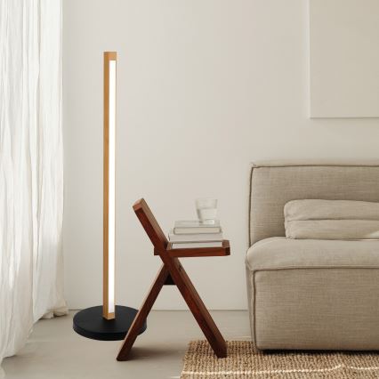 LED подова лампа VERDE LED/18W/230V 3000K дъб/черна