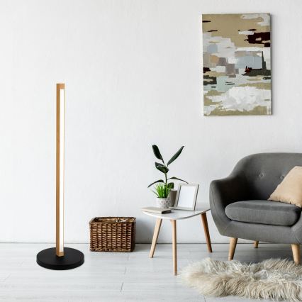 LED подова лампа VERDE LED/18W/230V 3000K дъб/черна